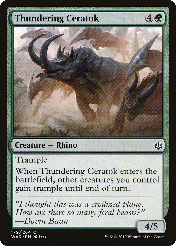 Thundering Ceratok (WAR-179) - War of the Spark Foil