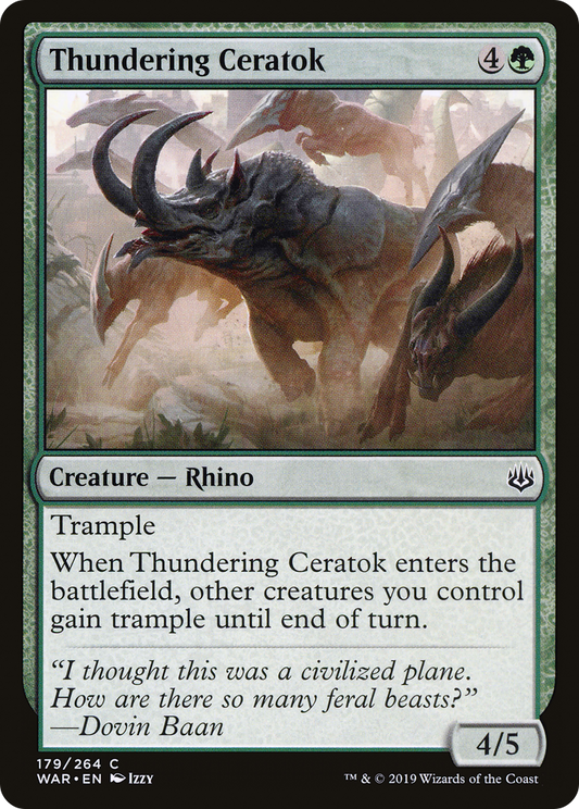 Thundering Ceratok (WAR-179) - War of the Spark Foil