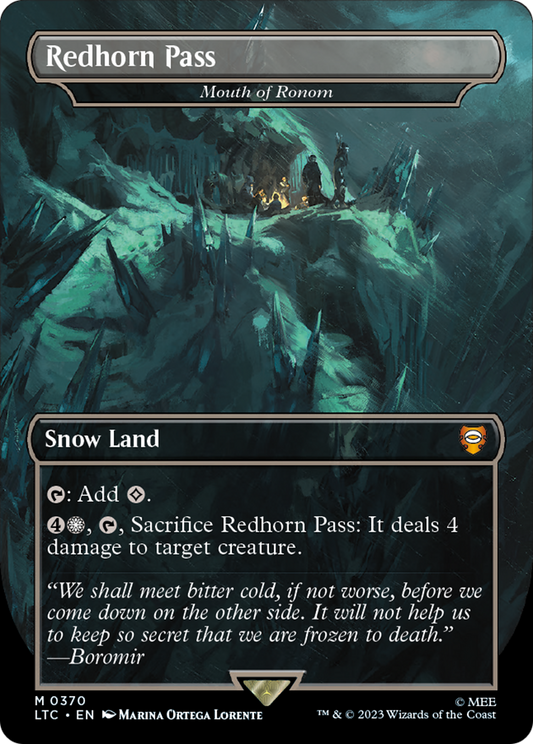 Redhorn Pass - Mouth of Ronom (LTC-370) - Tales of Middle-earth Commander / Redhorn Pass (Borderless) Foil