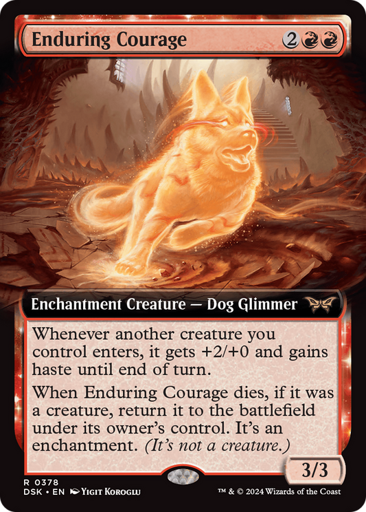 Enduring Courage (Extended Art) (DSK-378) - Duskmourn: House of Horror: (Extended Art) Foil