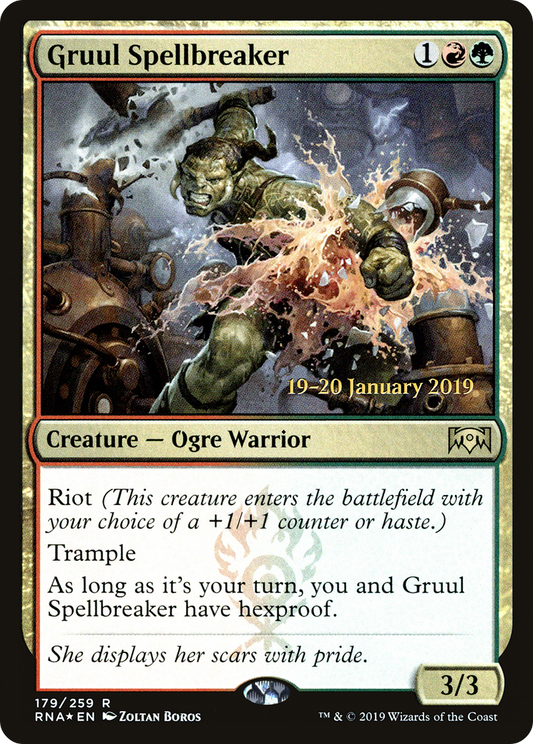 Gruul Spellbreaker (PRNA-179S) - Ravnica Allegiance Promos Foil