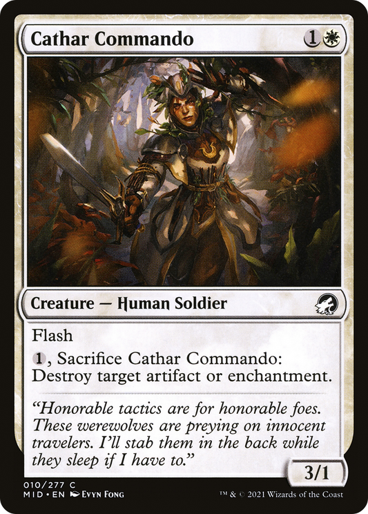 Cathar Commando (MID-010) - Innistrad: Midnight Hunt Foil