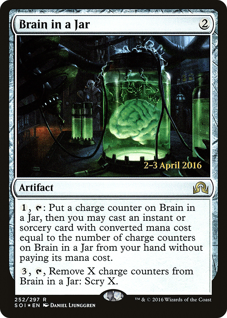 Brain in a Jar (PRE-252S) - Shadows over Innistrad Promos (Prerelease) Foil