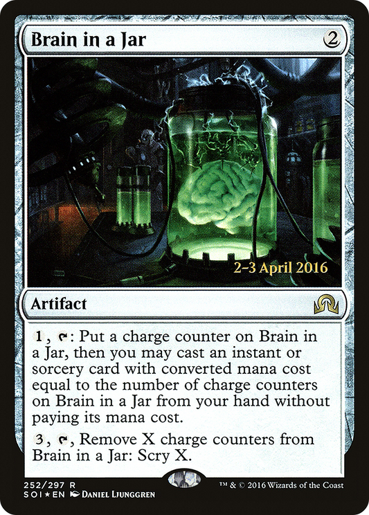 Brain in a Jar (PRE-252S) - Shadows over Innistrad Promos (Prerelease) Foil