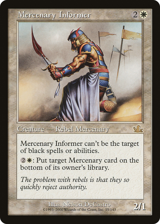 Mercenary Informer (PCY-015) - Prophecy Foil