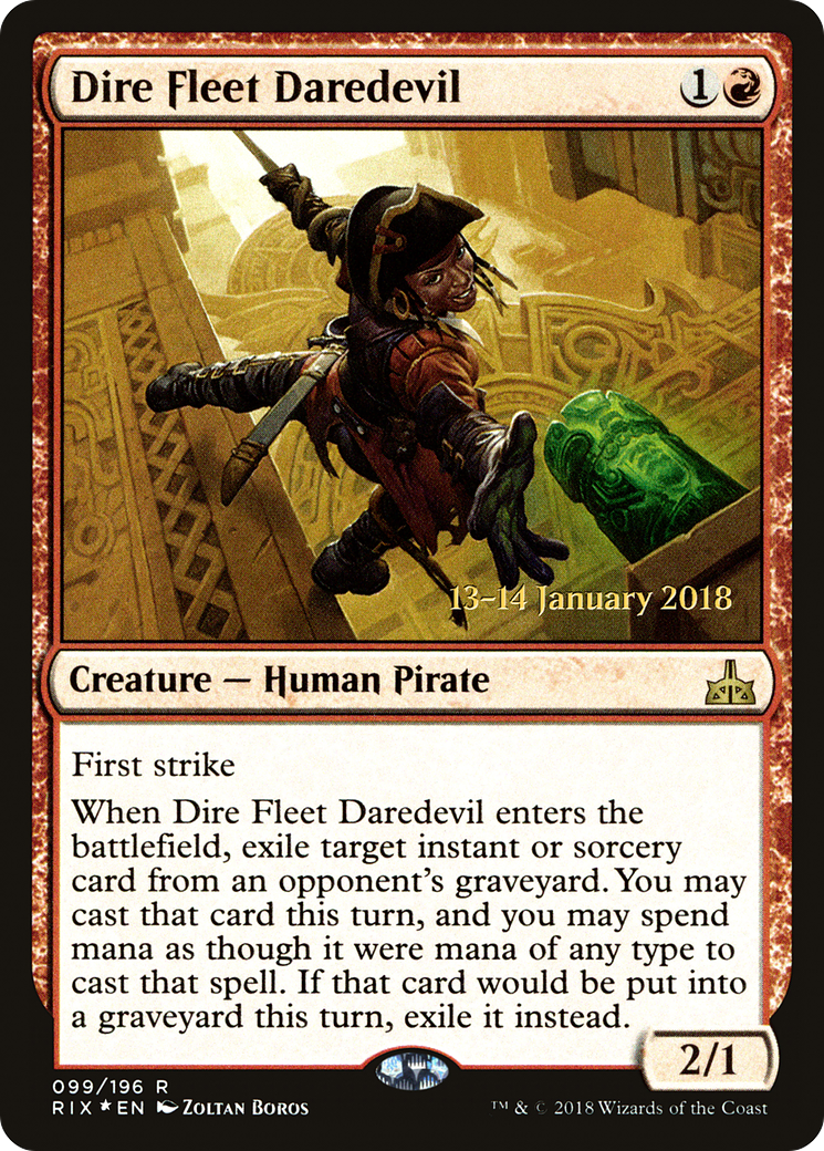 Dire Fleet Daredevil (PRE-99S) - Rivals of Ixalan Promos (Prerelease) Foil