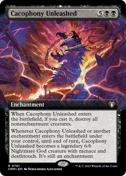 Cacophony Unleashed (CMM-761) - Commander Masters: (Extended Art) Foil