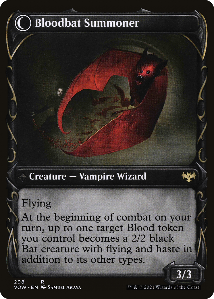 Voldaren Bloodcaster (Showcase)  (VOW-298) - Innistrad: Crimson Vow: (Showcase, Double Faced Transform) Foil