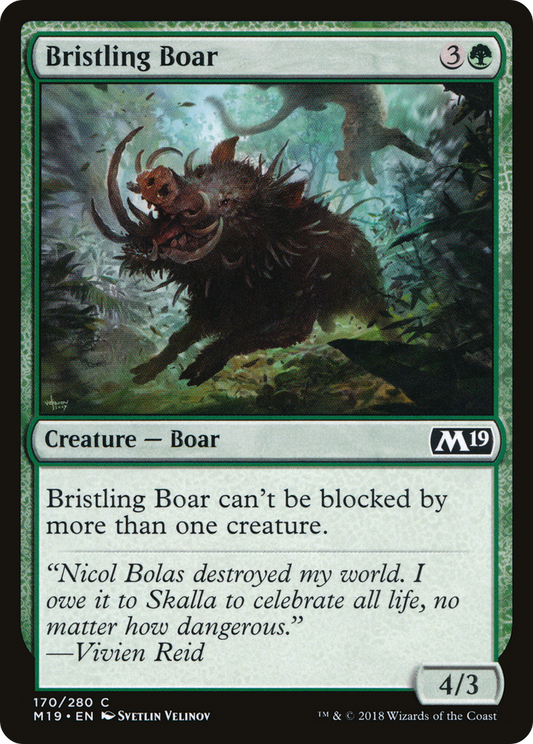 Bristling Boar (M19-170) - Core Set 2019 Foil