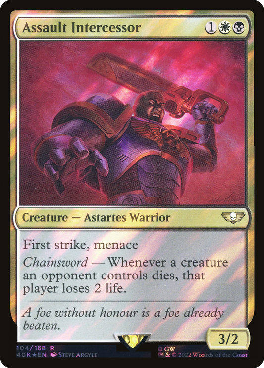 Assault Intercessor (Surge Foil) (40K-104★) - Warhammer 40,000 Commander Foil