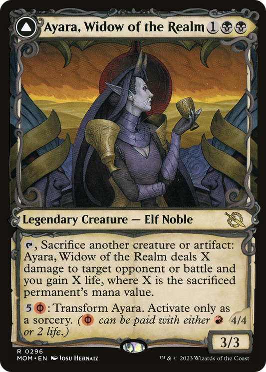 Ayara, Widow of the Realm (Showcase) (MOM-296) - March of the Machine: (Showcase) Foil