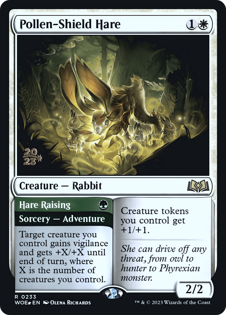 Pollen-Shield Hare // Hare Raising (PWOE-233S) - Wilds of Eldraine Promos Foil