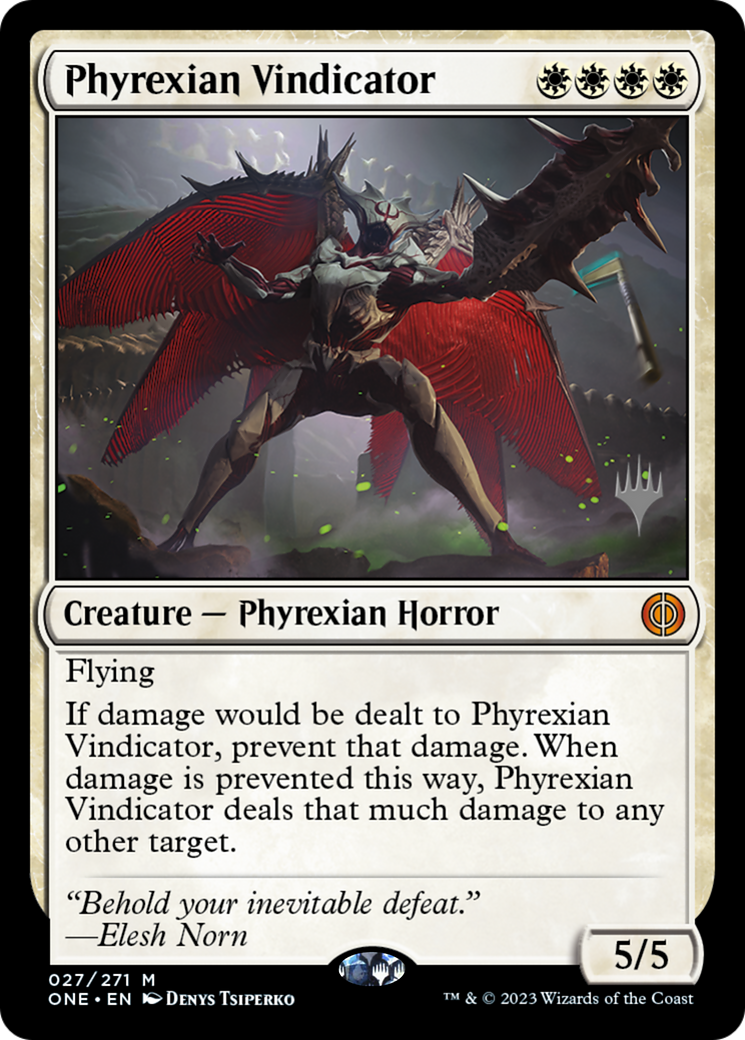 Phyrexian Vindicator (PONE-27P) - Phyrexia: All Will Be One Promos Foil