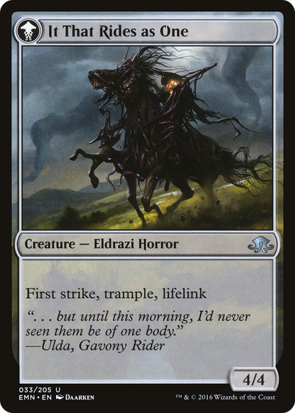 Lone Rider // It That Rides as One (EMN-033) - Eldritch Moon: (mooneldrazidfc) Foil