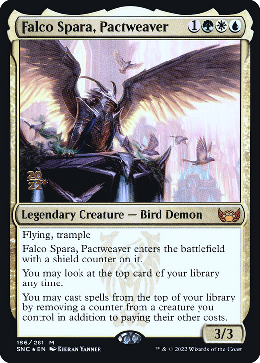 Falco Spara, Pactweaver (PSNC-186S) - Streets of New Capenna Promos Foil