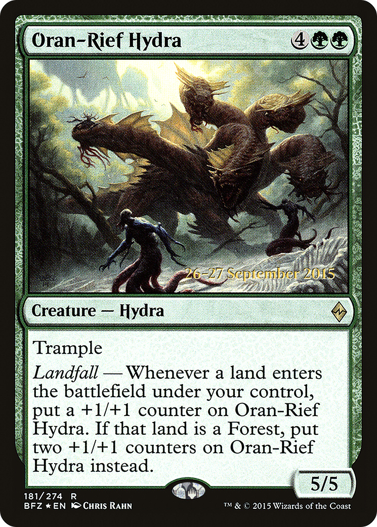 Oran-Rief Hydra (PRE-181S) - Battle for Zendikar Promos (Prerelease) Foil