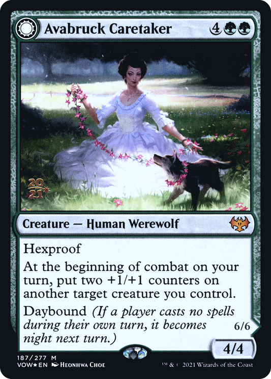 Avabruck Caretaker // Hollowhenge Huntmaster (PVOW-187S) - Innistrad: Crimson Vow Promos: (Double Faced Transform) Foil