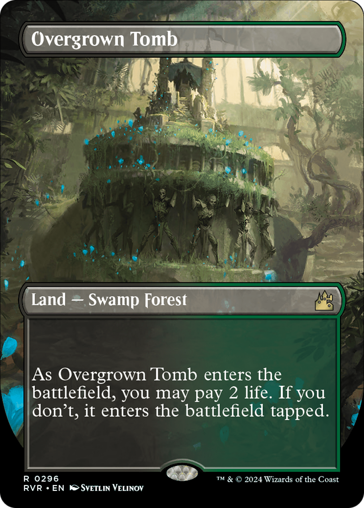 Overgrown Tomb (RVR-296) - Ravnica Remastered (Borderless) Foil