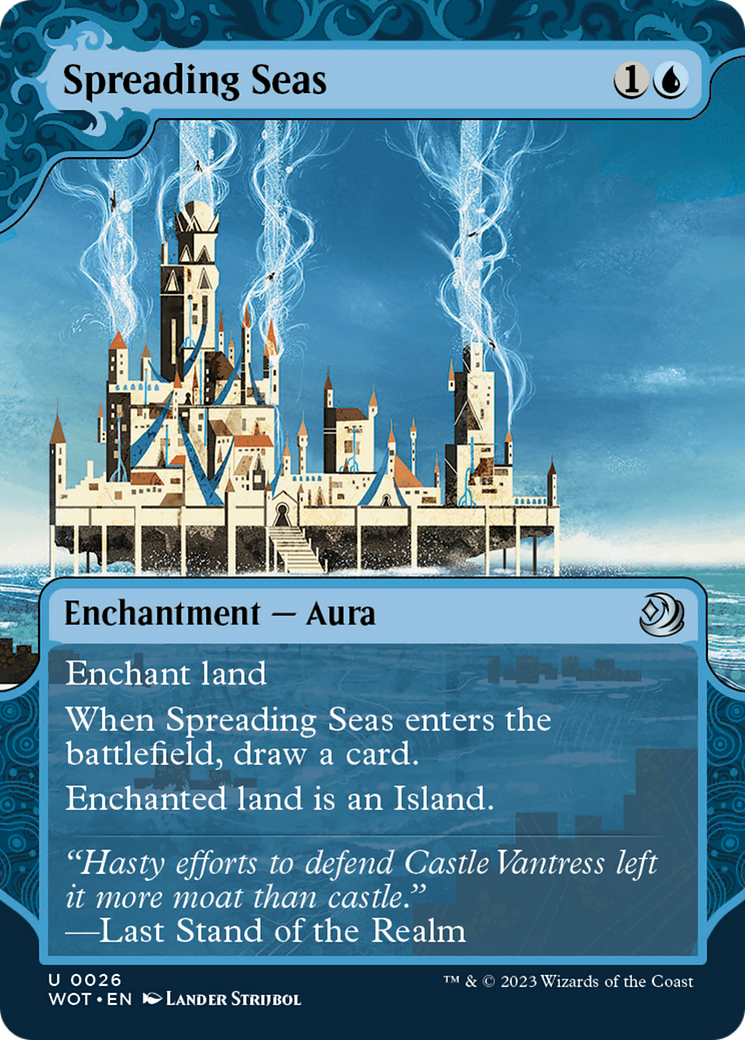 Spreading Seas (WOT-026) - Wilds of Eldraine: Enchanting Tales: (Showcase) (Borderless) Foil