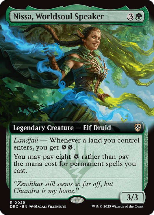 Nissa, Worldsoul Speaker (Extended Art) (DRC-029) - Commander: Aetherdrift: (Extended Art)
