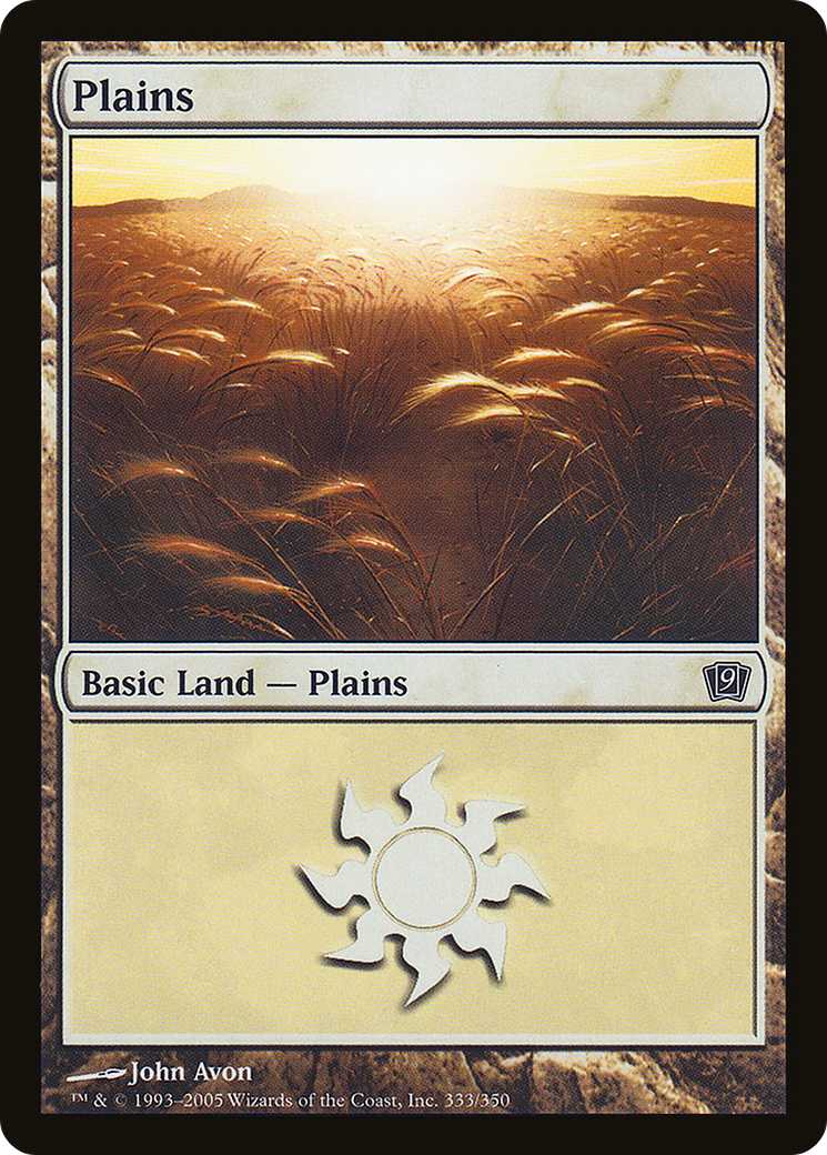 Plains (9ED-333★) - Ninth Edition Foil