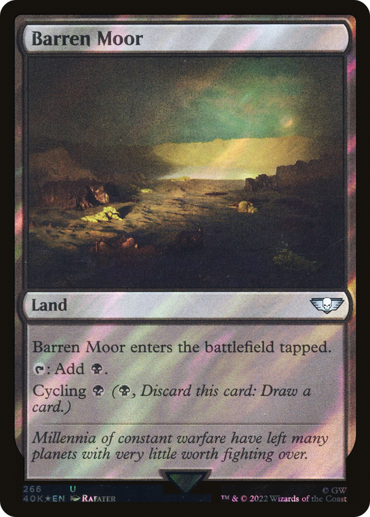 Barren Moor (Surge Foil) (40K-266★) - Warhammer 40,000 Commander Foil