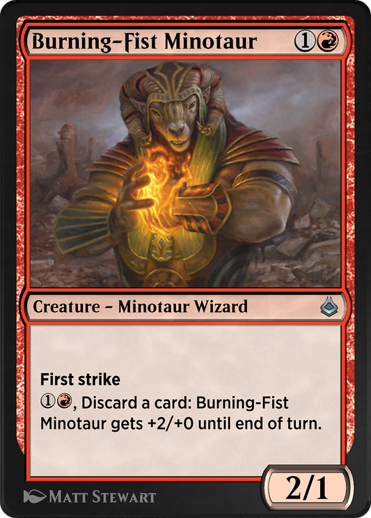 Burning-Fist Minotaur (AKR-143) - Amonkhet Remastered