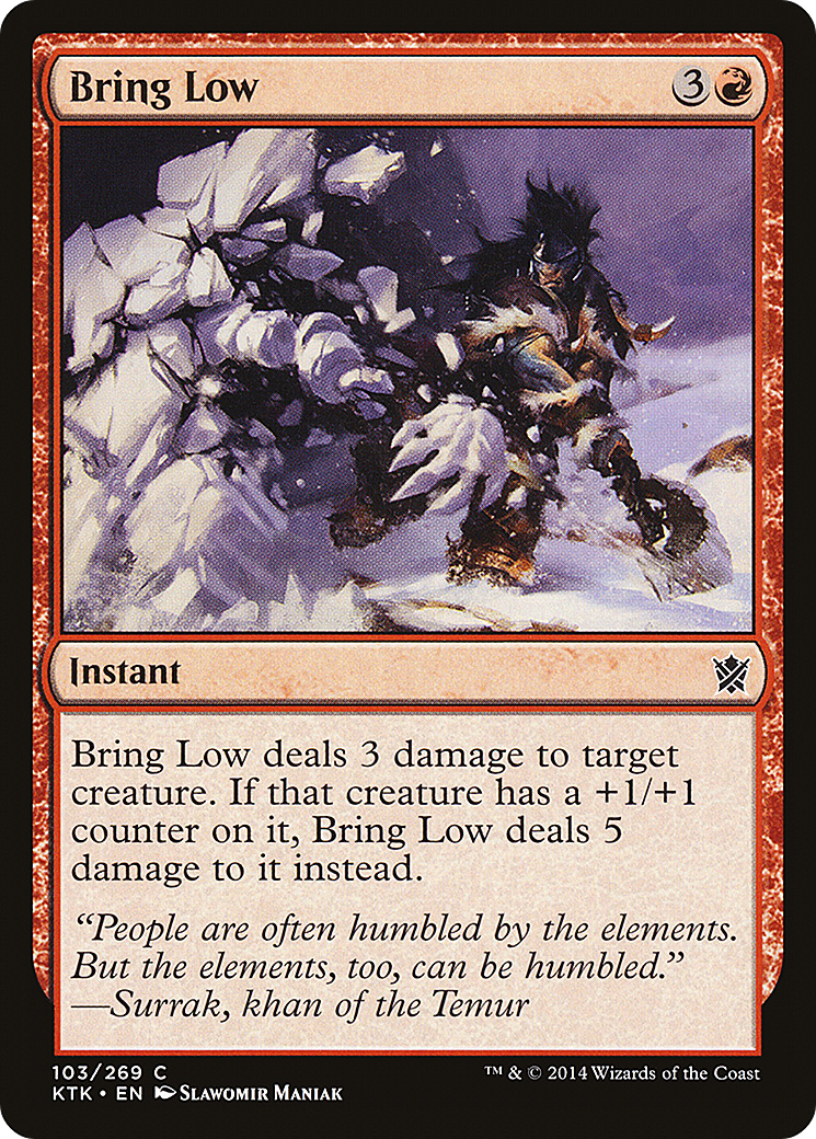 Bring Low (KTK-103) - Khans of Tarkir Foil