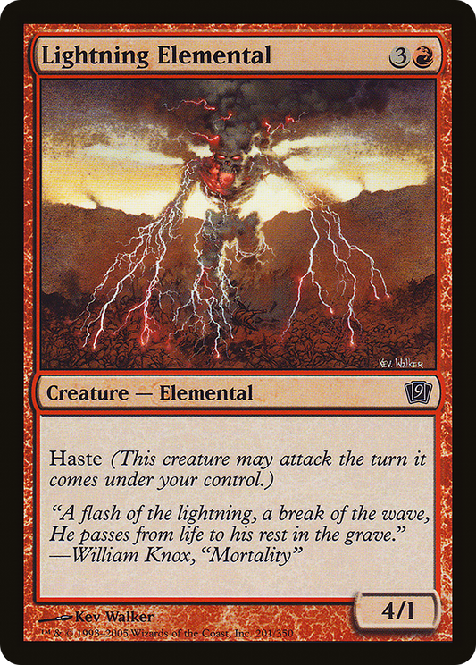 Lightning Elemental (9ED-201★) - Ninth Edition Foil