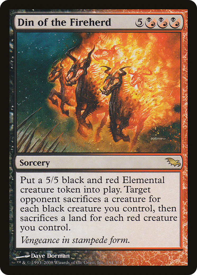 Din of the Fireherd  (SHM-184) - Shadowmoor Foil