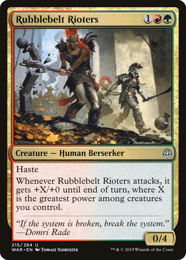 Rubblebelt Rioters (WAR-215) - War of the Spark Foil