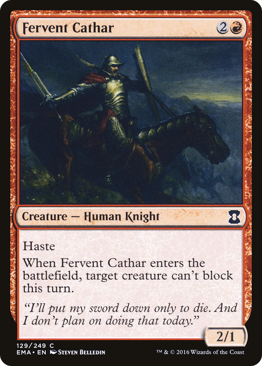 Fervent Cathar (EMA-129) - Eternal Masters Foil