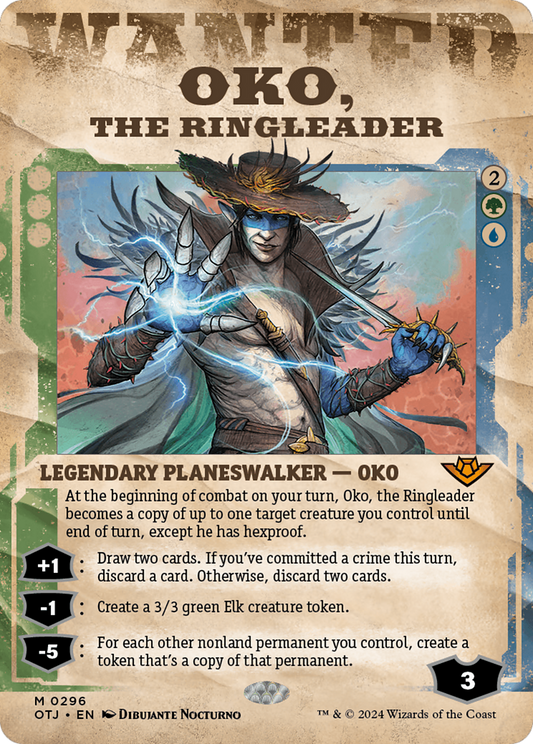 Oko, the Ringleader (OTJ-296) - Outlaws of Thunder Junction: (Showcase) (Borderless)