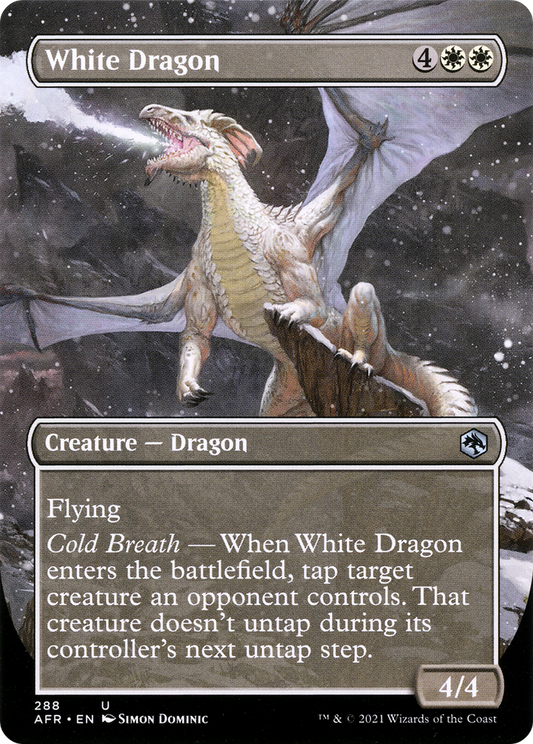 White Dragon  (Borderless)(AFR-288) - Adventures in the Forgotten Realms