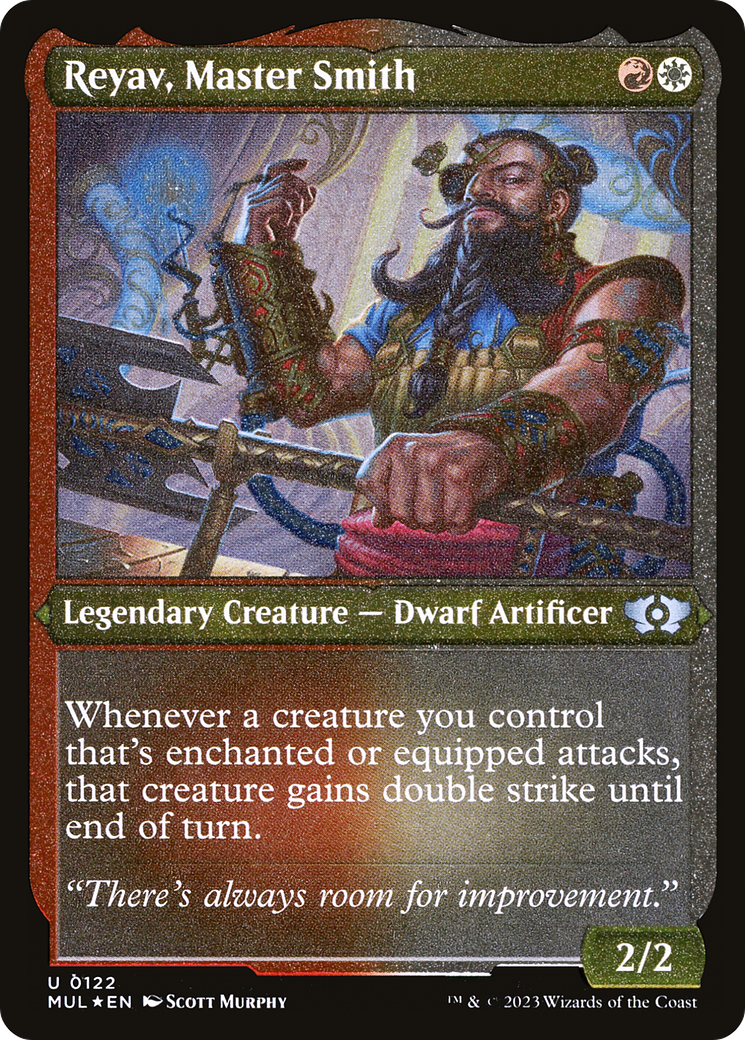 Reyav, Master Smith (MUL-122) - Multiverse Legends Etched Foil