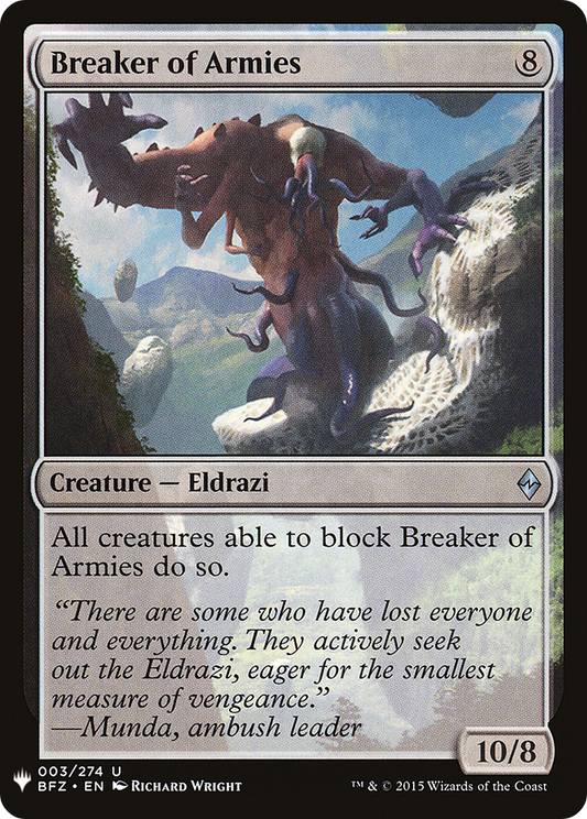Breaker of Armies (LIST-BFZ-3) - The List