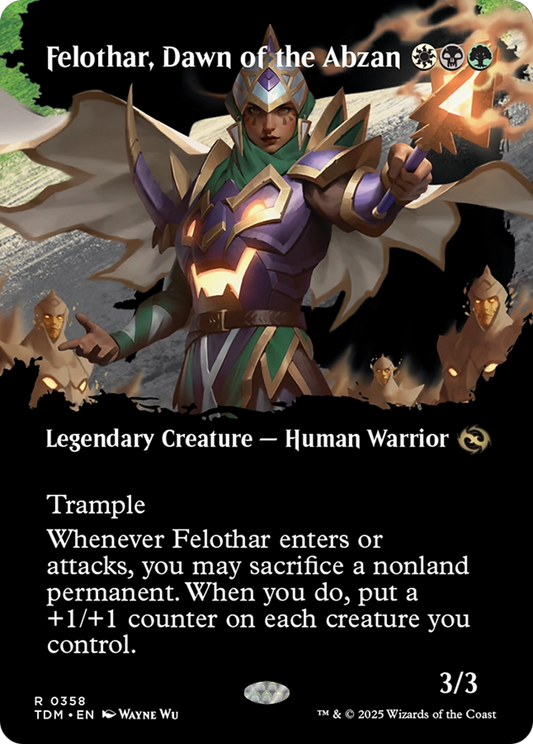 Felothar, Dawn of the Abzan (Borderless) (TDM-358) - Tarkir: Dragonstorm: (Showcase) (Borderless)