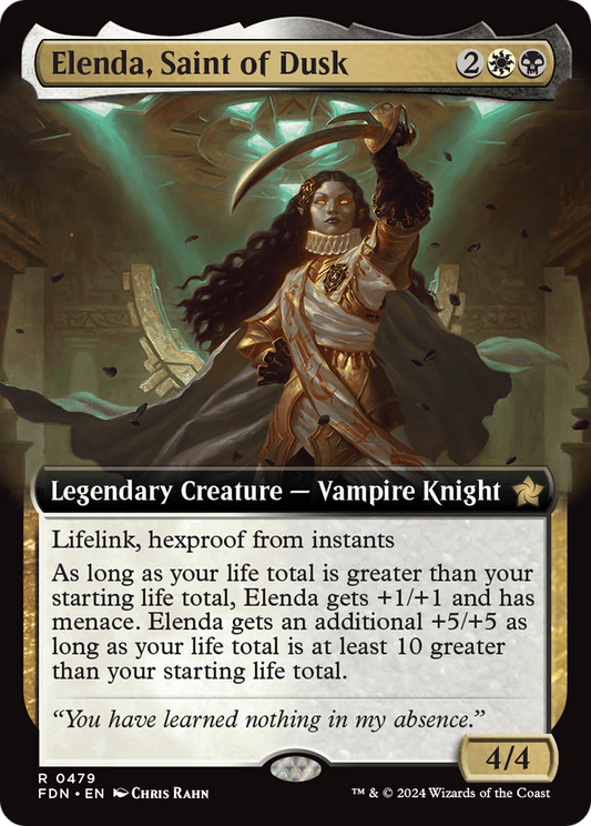 Elenda, Saint of Dusk (FDN-479) - Foundations: (Extended Art) Foil