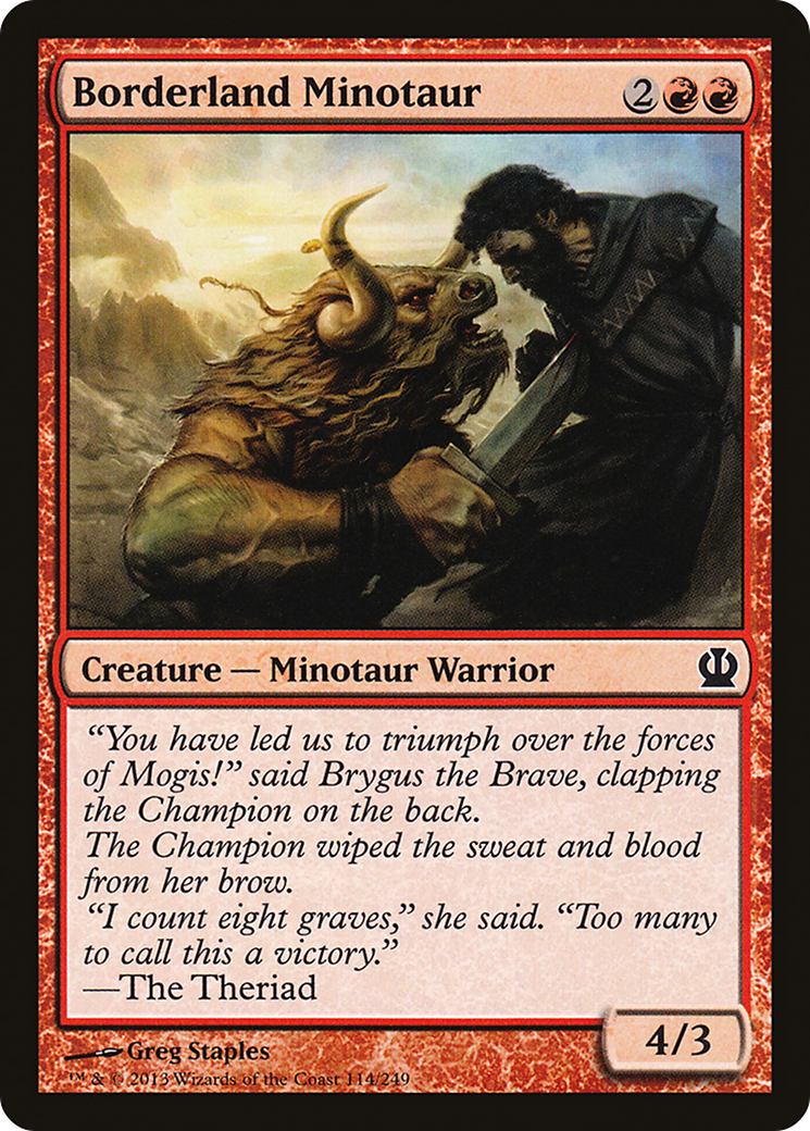 Borderland Minotaur (THS-114) - Theros