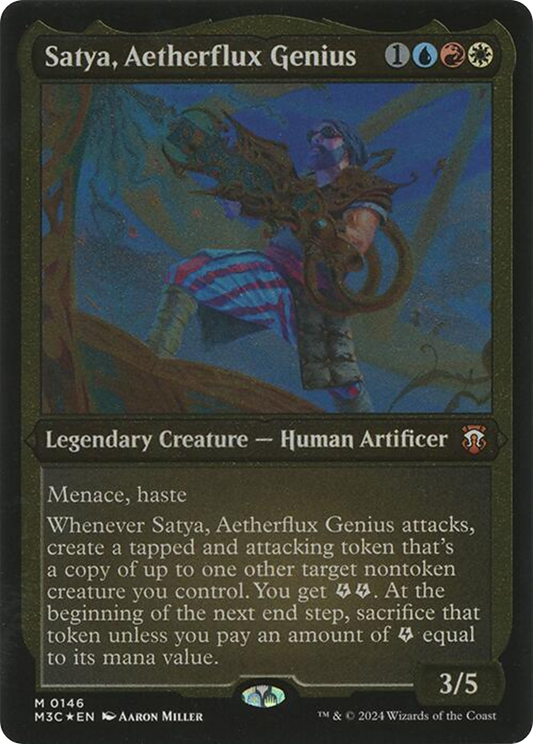 Satya, Aetherflux Genius (M3C-146) - Modern Horizons 3 Commander Etched Foil