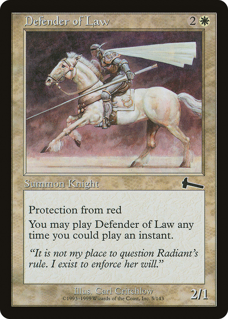 Defender of Law (ULG-005) - Urza's Legacy Foil