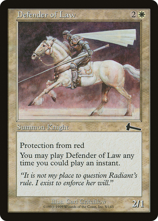 Defender of Law (ULG-005) - Urza's Legacy Foil