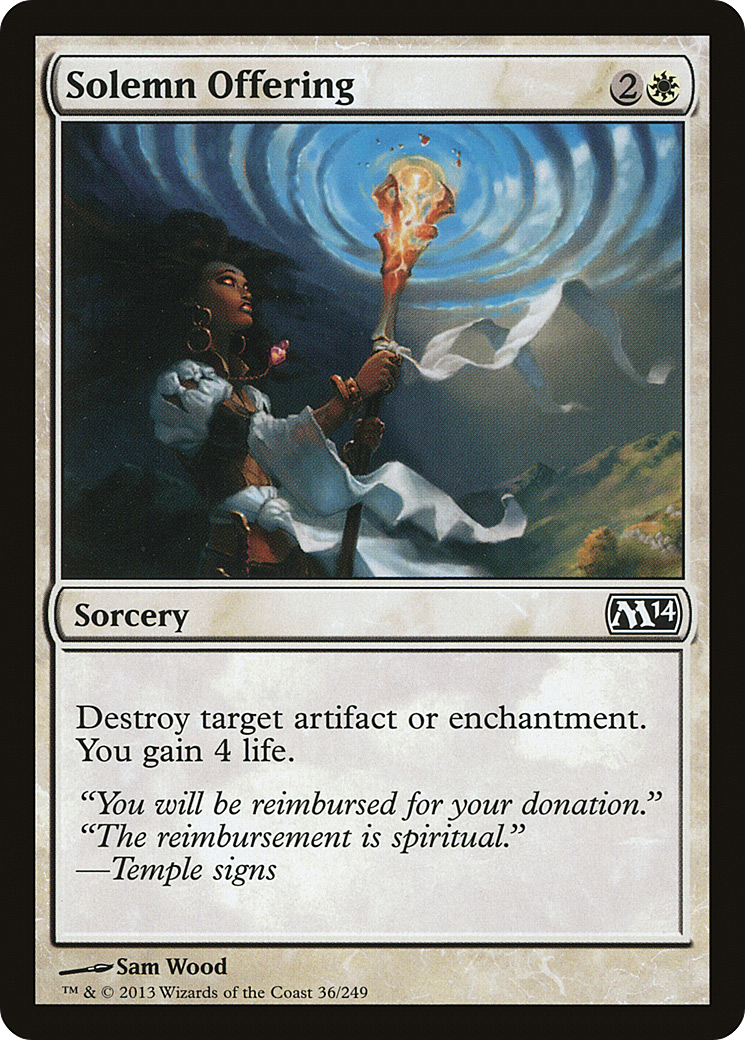 Solemn Offering (M14-036) - Magic 2014 Foil