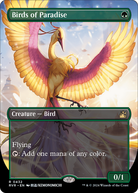 Birds of Paradise (Anime Borderless) (RVR-432) - Ravnica Remastered (Borderless)