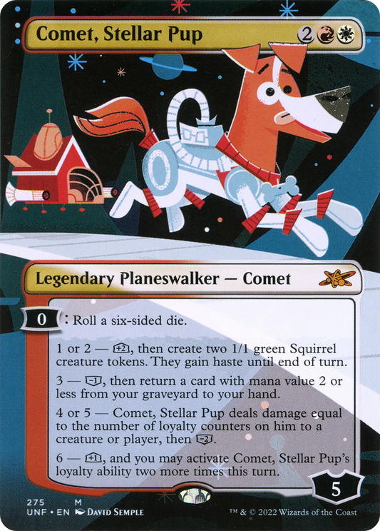 Comet, Stellar Pup (UNF-275) - Unfinity: (Showcase) (Borderless) Foil