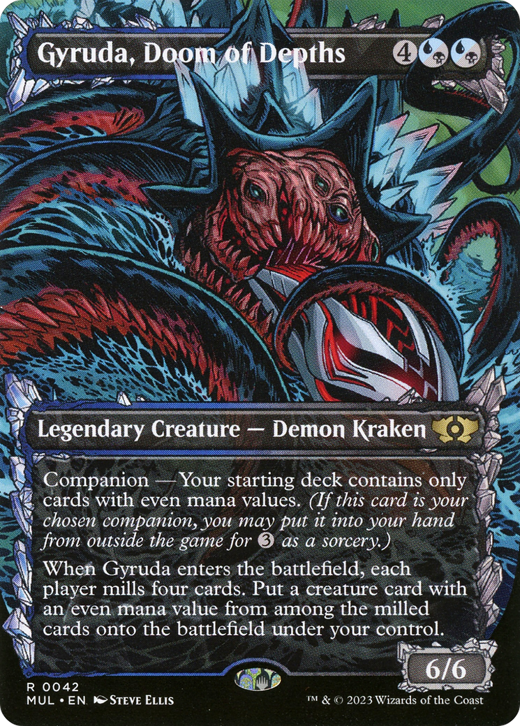 Gyruda, Doom of Depths (MUL-042) - Multiverse Legends: (Showcase) (Borderless) Foil