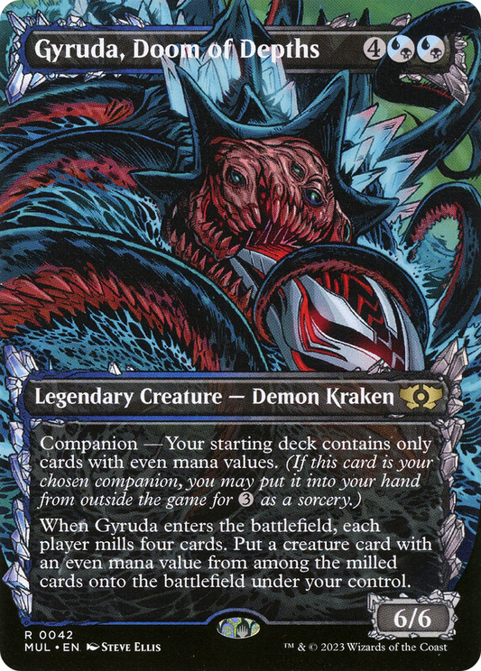 Gyruda, Doom of Depths (MUL-042) - Multiverse Legends: (Showcase) (Borderless) Foil