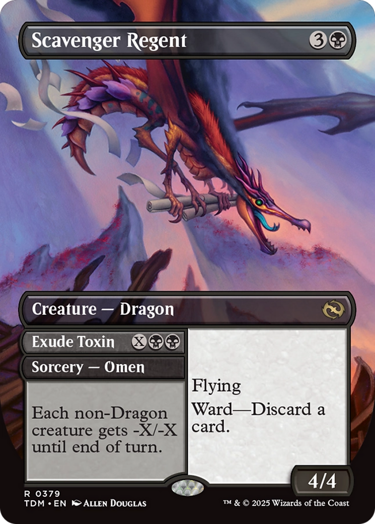 Scavenger Regent // Exude Toxin // Scavenger Regent  (Borderless)(TDM-379) - Tarkir: Dragonstorm