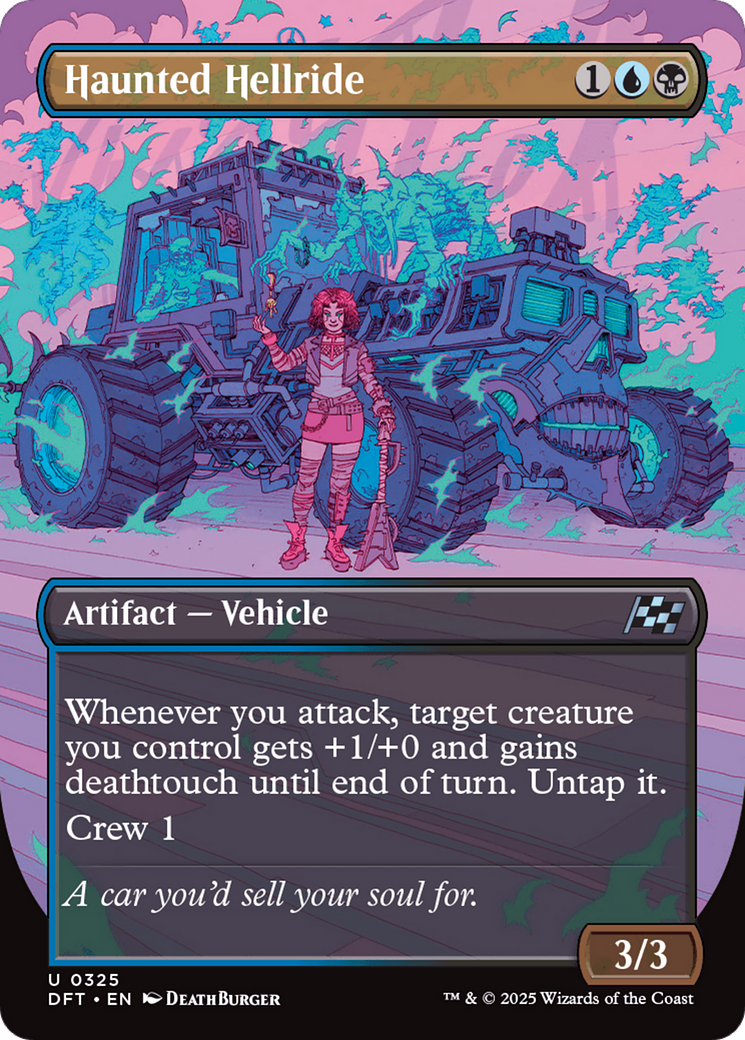 Haunted Hellride  (Borderless)(DFT-325) - Aetherdrift Foil