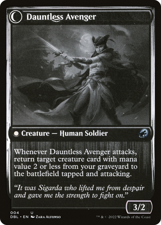 Bereaved Survivor // Dauntless Avenger (DBL-004) - Innistrad: Double Feature: (Double Faced Transform) Foil